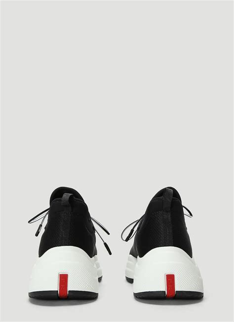 black neoprene sneakers prada|Prada shoes.